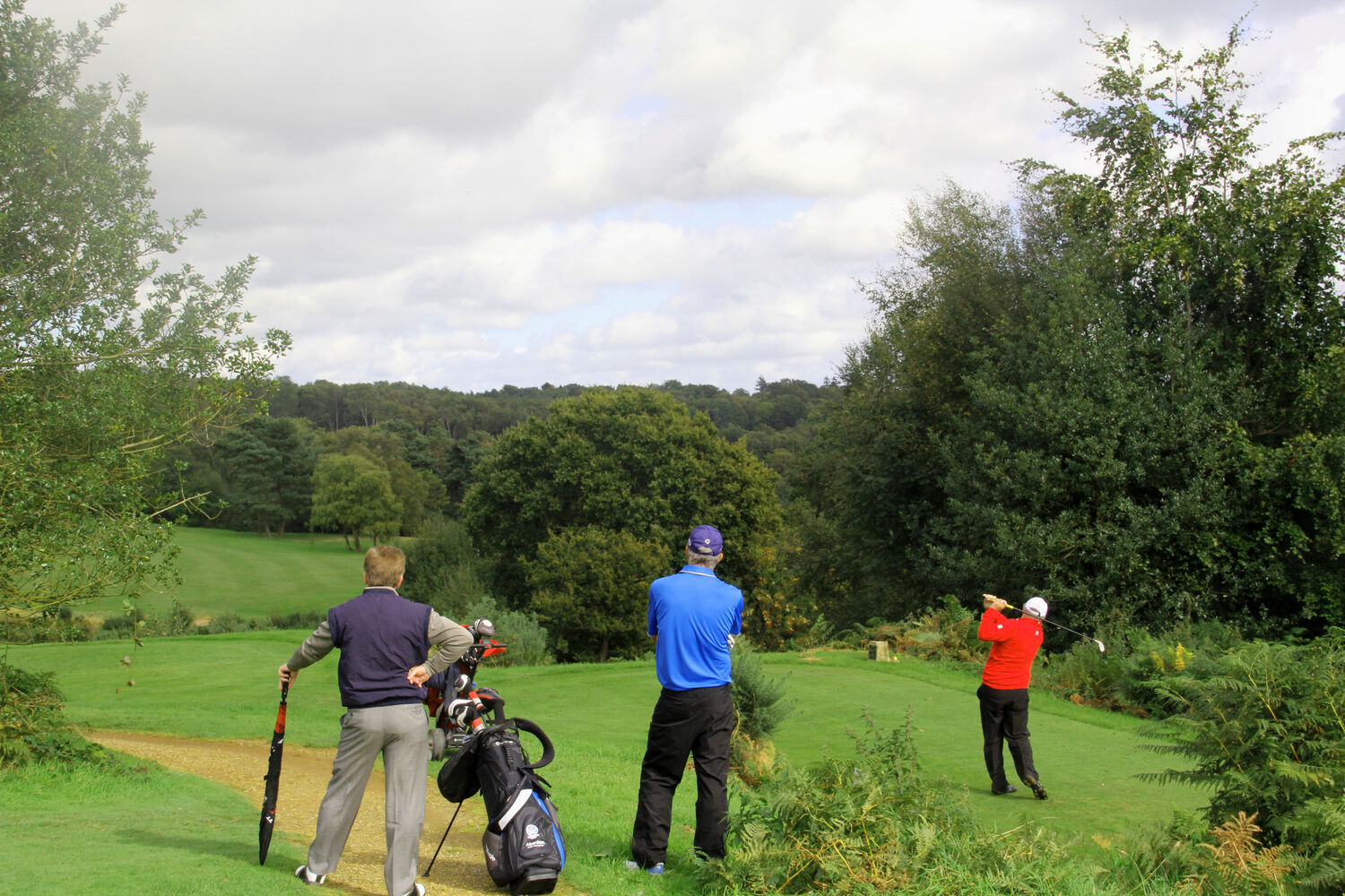 Robert Broad teeing off 16th 