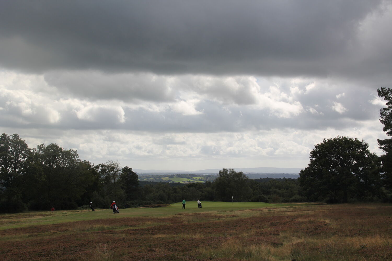 Threatening skies at the 14th