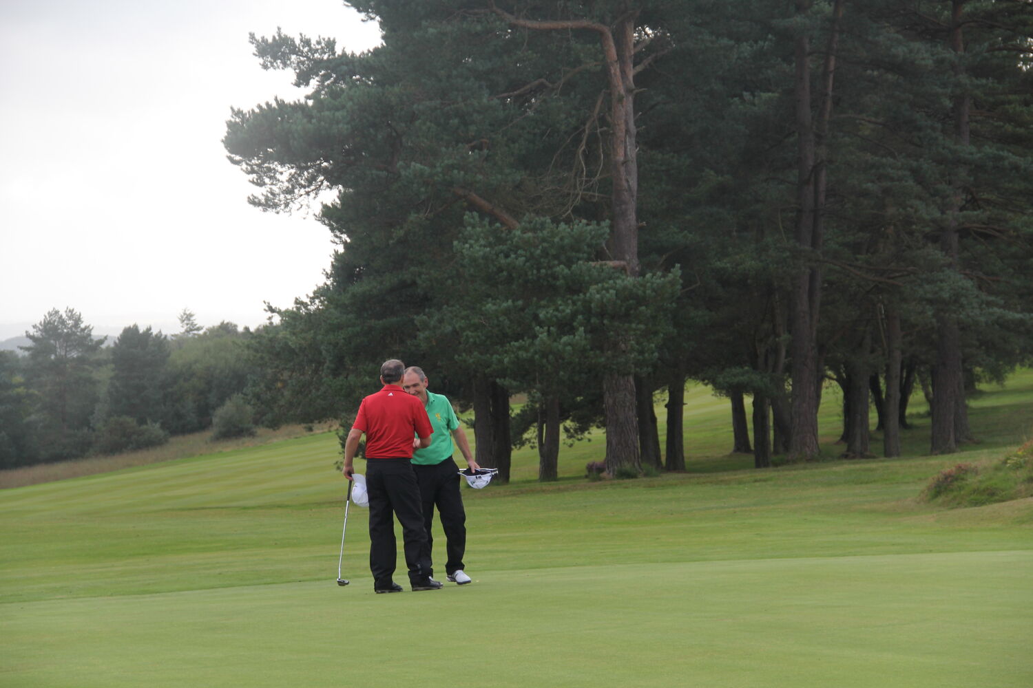 David Niven and Denis Deasy at the end of a memorable match