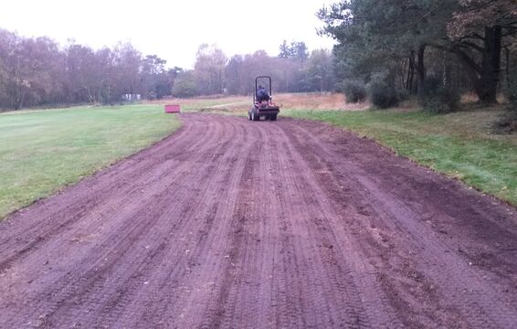 Consolidating area and for ease of future mowing
